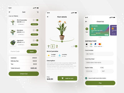 Plant mobile app ui design android app app g green ios minimalist mobile app mobile ui plant plant app plant shop plant store plant ui tree app ui uiux