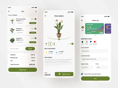 Plant mobile app ui design