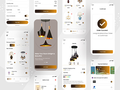Smart lamp mobile app ui design