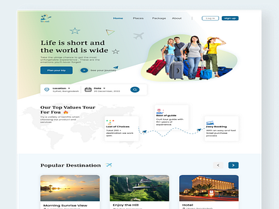 Travel ui landing page