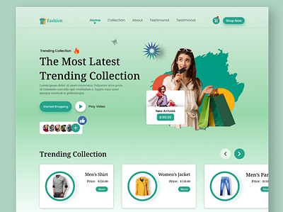 Fashion landing page website clothing brand clothing page clothing shop clothing website e commerce fashion fashion blog fashion page fashion ui fashion website home page online shop ui ui design uiux web page website design