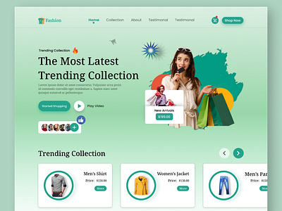 Fashion landing page website