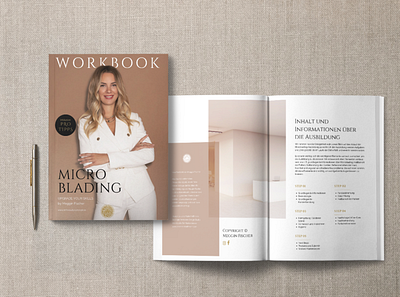 MICROBLADING MASTERCLASS | Workbook | 74 pages bookcover bookdesign booklayout branding coachingbook coursebook design ebook graphic design mockup template templatedesign workbook workbookdesign workbooktemplate worksheet