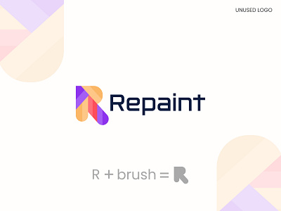 Repaint Logo Design augmented reality brand and logo brand identity branding creative design graphic design identity illustration letter r logo paint logo