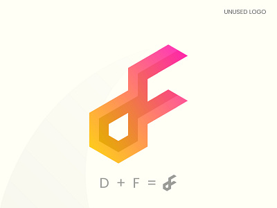 Letter DF Logo augmented reality brand and logo brand identity branding creative cube design df logo identity lettermark logo logodesigner symbol vector