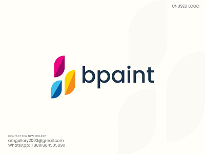 Letter B - Bpaint Logo Design