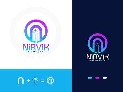 Nirvik SHilpigosthi Logo augmented reality brand and logo brand identity brand logo branding brave cube designlogo graphic design logo designer logodesign logodesigns logos logosuzmusic music logo musicologosrd n n logo