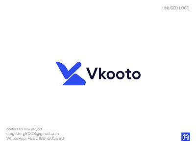 Letter V + K  - Vkooto Logo