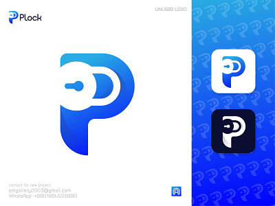 P + Lock Symbol a b c d e f g h i j k l m abstract augmented reality brand identity branding letter mark lock logo logo design logo designer logomark logos logotype minimalist modern n o p q r s t u v w x y z negative space p p logo unused