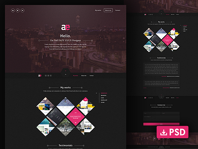 Free download One page download free one page portfolio ui ux
