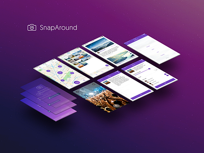 Snaparound Shot application content geolocated ios ios app photo sharing snaparound ui design ux design webdesign