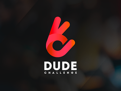 Logo Dude Challenge app dude hand logo ok sign