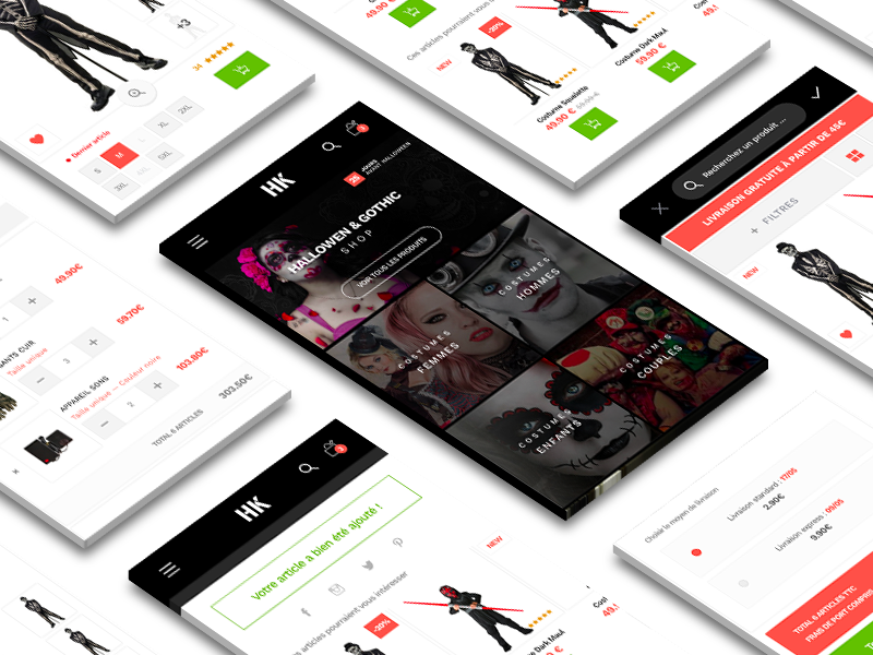 HorrorKlinik e-commerce horror store online e-commerce app mobile
