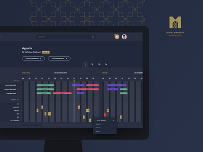 Luxury hotel - Time management agenda app agenda app controle design hotel luxury management responsable service time