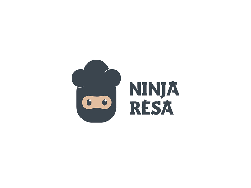 Ninja Résa logo chief chinese cook cooker cooking font japonese ninja personal resa toc