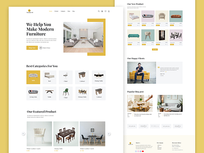 Furniture Ecommerce Website clean design ecommerce landing page ecommerce online ecommerce website furniture furniture ecommerce website furniture shop furniture store home interior landing page minimal online furniture product page property interior store ui ui design web design website design