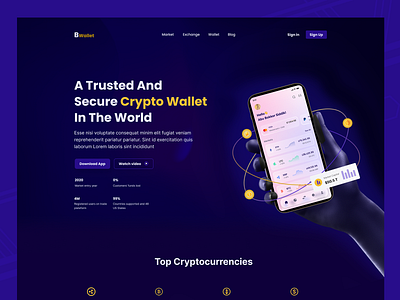 Crypto Wallet Landing Page