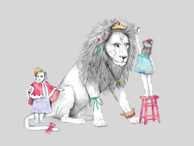 The Lion Tamers drawing illustration lion