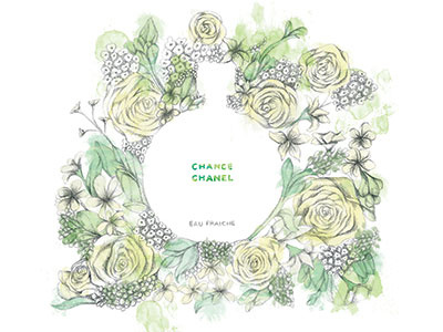 Chance Eau Fraiche drawing fashion illustration