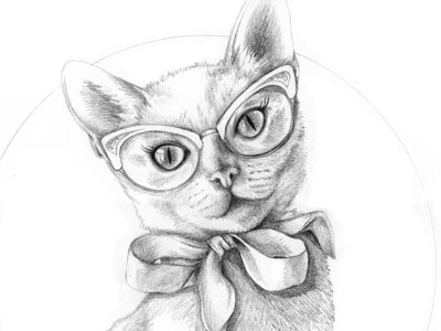 Work in Progress cat drawing illustration pencil wip