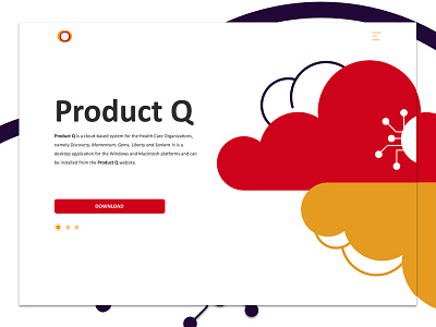 Product Q landing page product page user experience user interface