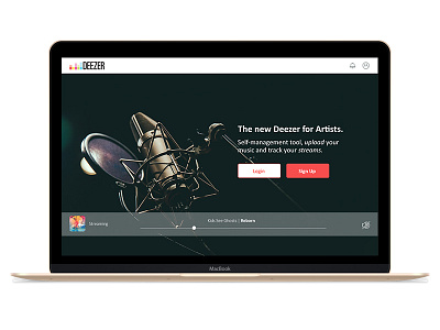 Deezer Concept - Landing