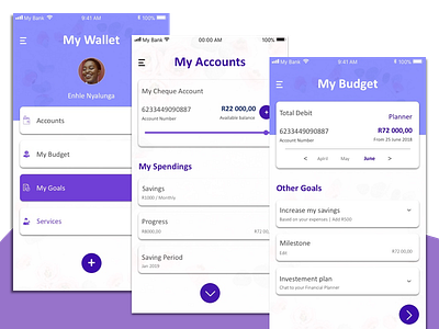 My Bank app mobile mobile app product design ui ux