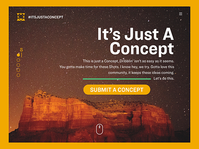 #ItsJustAConcept desktop app interface landing page ui