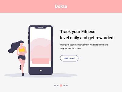 Dokta - Health & Wellness App - Fitness page concept desktop app health and fitness health app health care interface landing page minimal product design ui uidesign ux uxdesign