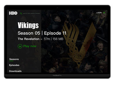 HBO Vikings S05 - Desktop Interface Concept desktop app interface landing page product design series ui uidesign ux uxdesign vikings