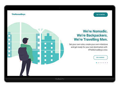 Landing page - Concept - The Nomad Boys concept desktop app illustration interface landing page minimal product design ui uidesign ux uxdesign