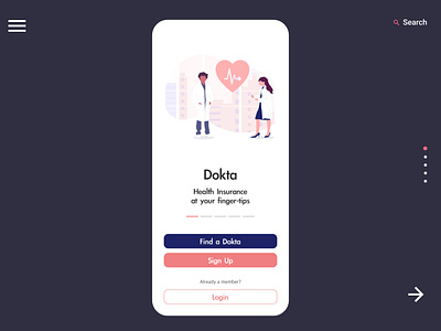 Dokta - Mobile Home page