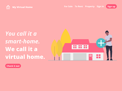 My Virtual Home - Landing page -Concept