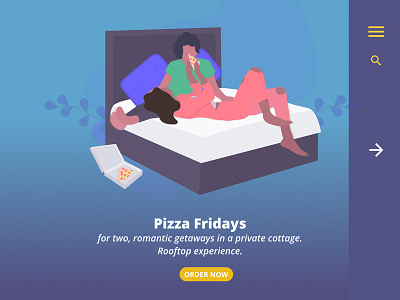 Pizza Fridays - Landing page -Concept artdirection concept desktop app illustration interface landing page minimal product design ui uidesign ux uxdesign