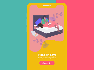 Pizza Friday - App app concept illustration interface minimal mobile product design ui
