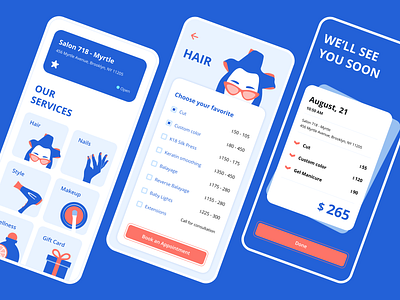 TURNIFY. Book and manage your appointments app design illustration ios ui
