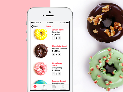 Donuts & Co app design donuts ios mobile uiux