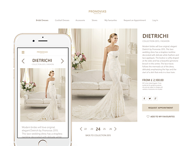 Pronovias concept design pronovias responsive web