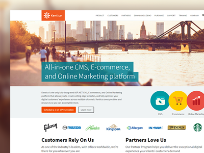 Kentico – Homepage design flat homepage kentico web website