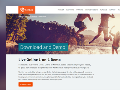 Kentico – Download And Demo page clean flat kentico layout minimal typography ui ux web website