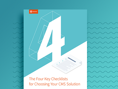 The Four Key Checklists for Choosing Your CMS Solution brand cms illustration isometric typography vector whitepaper
