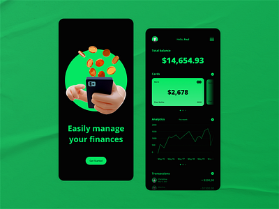 Bank and Finances App Prototype app bank design finances mobile money prototype ui ux