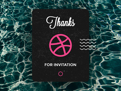 Dribbble First Shot card debut dribbble first invitation invite sea shot thanks wave