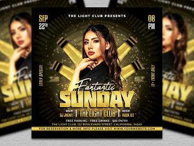 Night Club Party Flyer banner brochure club cover design dj electro equare event festival flyer instagram invitation modern music night party poster social template
