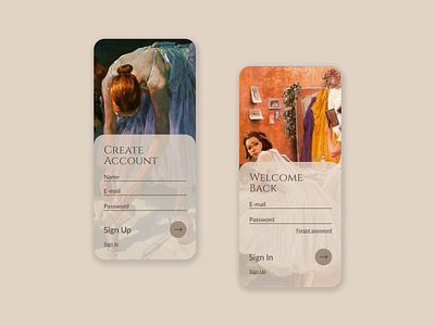 Daily UI #001 - Sign Up Form (Ballet School App)