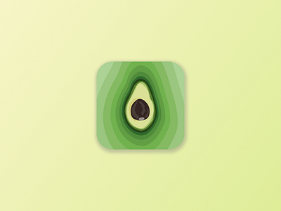 Daily UI #005 - App Icon (Healthy Food App) app avocado dailyui dailyui005 dailyuichallenge flat illustration food green healthy icon icon app ui