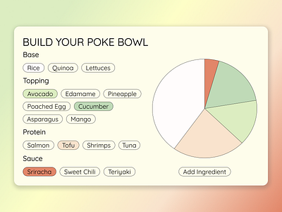 Daily UI #007 - Settings (Poke Bowl Restaurant) dailyui dailyui007 dailyuichallenge design food healthy poke bowl poke bowl restaurant settings toggle tokens ui