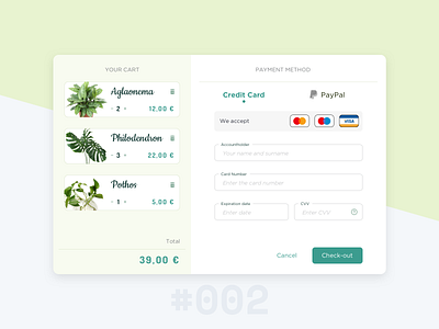 Daily UI #002 • Credit Card Checkout