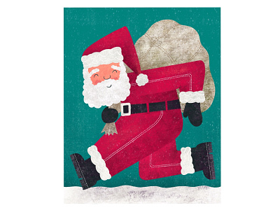 Santa Claus design editorial illustration procreate