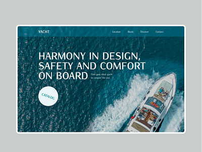 Hero block for the yacht shop design figma heroblock redesign concept ui uiux we webdesign website